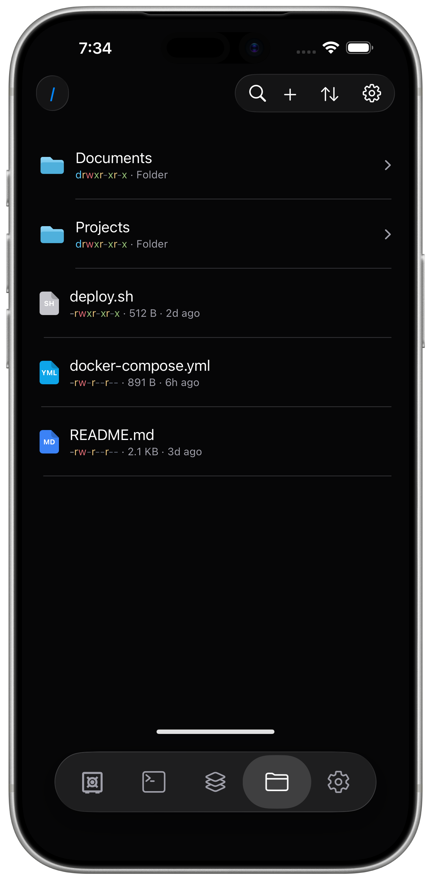 SFTP file browser